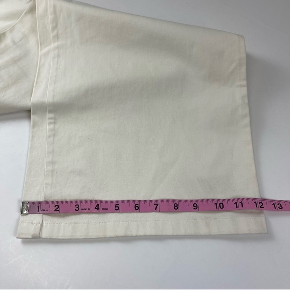 Abound Wide Leg Pants Womens 14 Cream Chinos Cotton Blend NWT - Picture 12 of 16